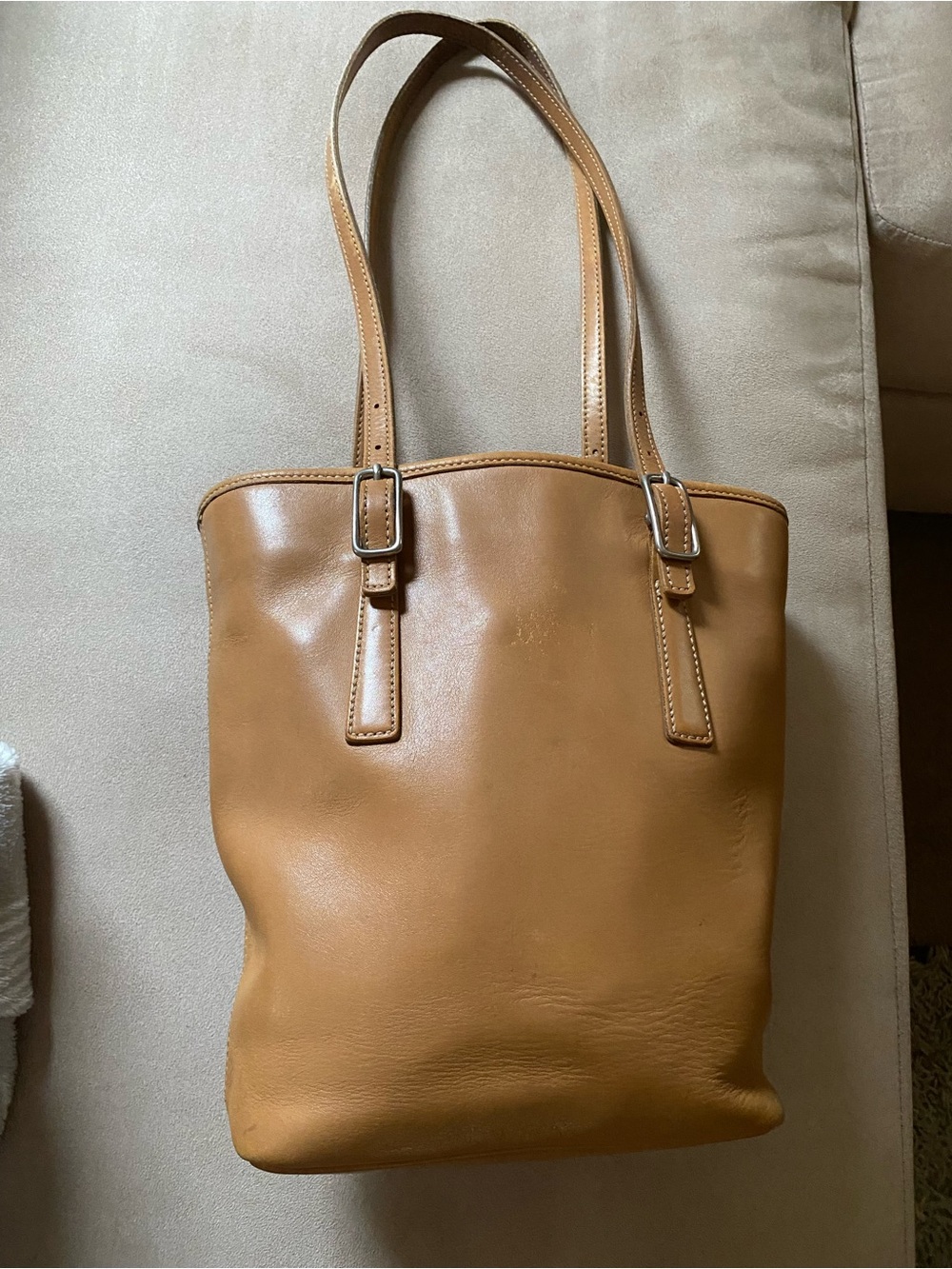 Vintage Coach USA Tan Glove Tanned Leather 1991 Leather Shoulder Bag
